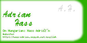 adrian hass business card